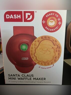 Dash Red Santa Mini Waffle Maker
